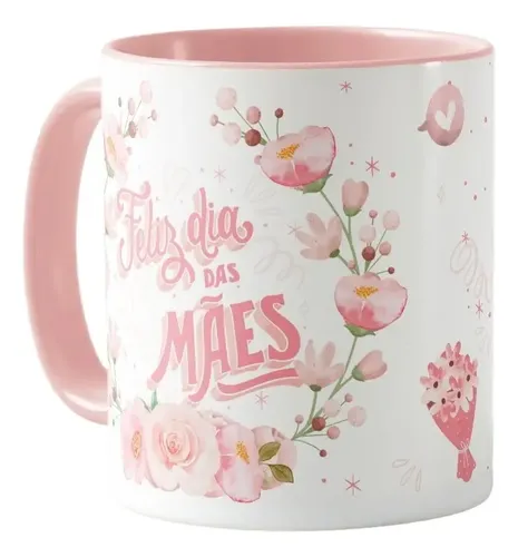 Caneca Personalizada Mãe Presente Mulher Feliz Dia das Mães