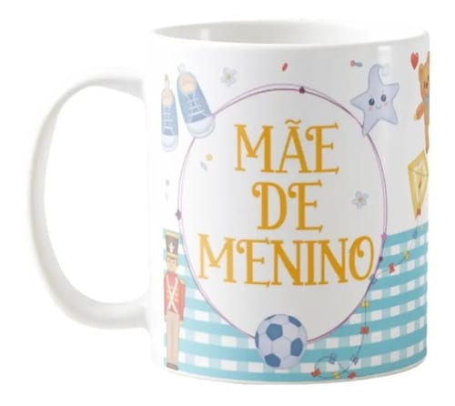 Caneca Surpresa Para Anunciar Gravidez - Mãe De Menino - Família (Mãe)