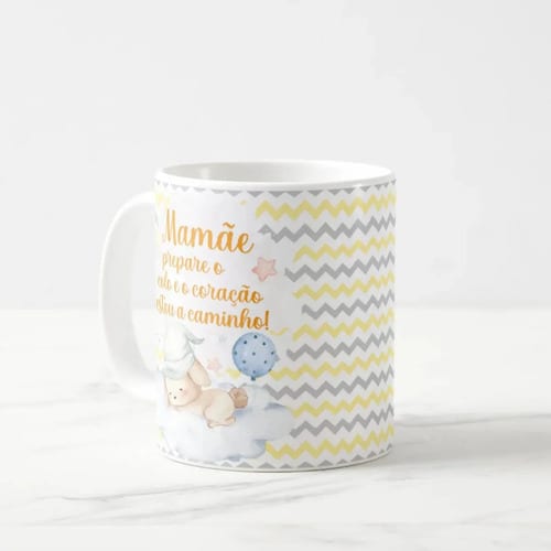 Caneca Surpresa de Gravidez Grávida Mamãe Estou a Caminho