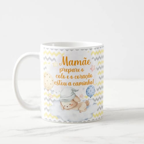 Caneca Surpresa de Gravidez Grávida Mamãe Estou a Caminho