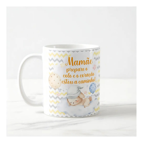 Caneca Surpresa de Gravidez Grávida Mamãe Estou a Caminho