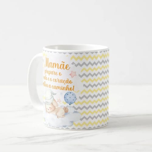 Caneca Surpresa de Gravidez Grávida Mamãe Estou a Caminho