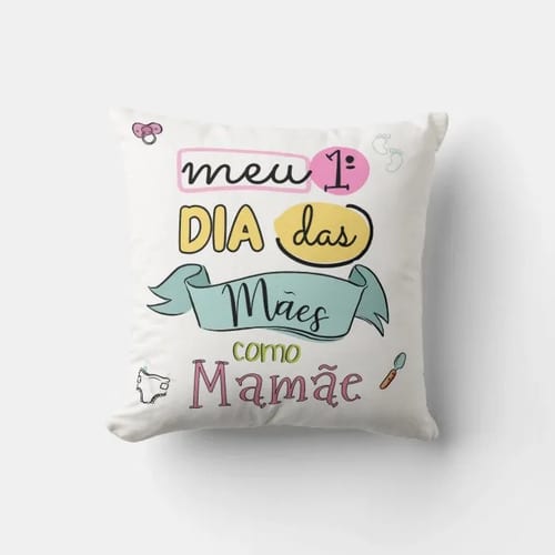 Presente Meu Primeiro Dia das Mães Almofada e Caneca Mamãe