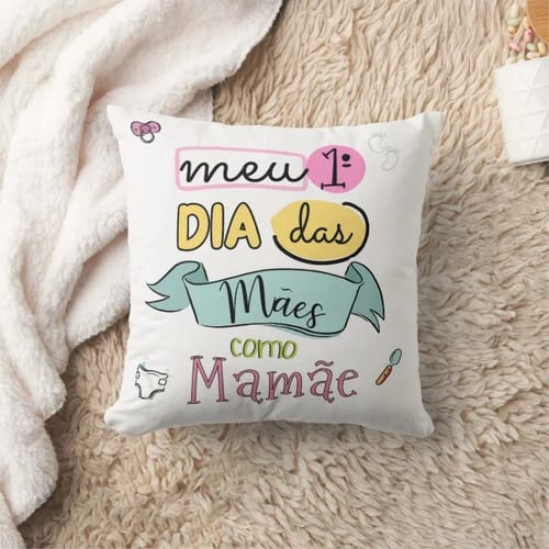 Presente Meu Primeiro Dia das Mães Almofada e Caneca Mamãe