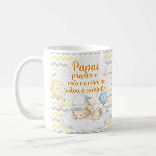 Caneca Presente Criativo Surpresa Revelar Gravidez