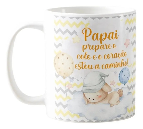 Caneca Presente Criativo Surpresa Revelar Gravidez - Anúncio de Gravidez (Pai)