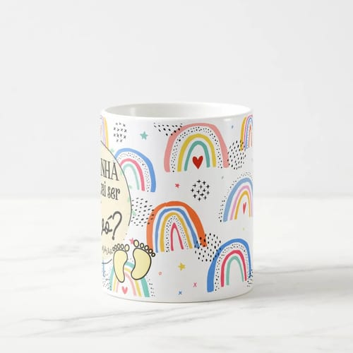 Caneca Presente Surpresa Para Revelar Gravidez - Vovó