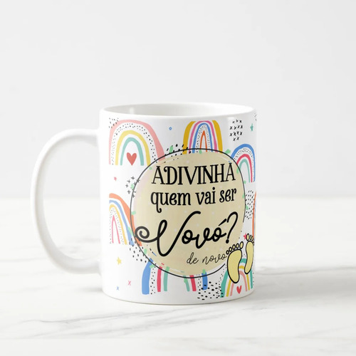 Caneca Presente Surpresa Para Revelar Gravidez - Vovó