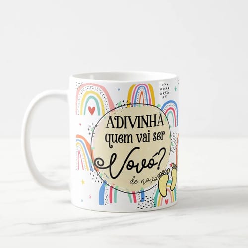 Caneca Presente Surpresa Para Revelar Gravidez - Vovó