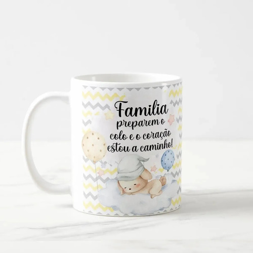Caneca Surpresa Gravidez Anúncio Família Estou a Caminho