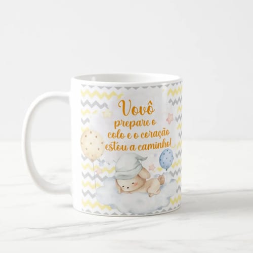 Caneca Surpresa Gravidez Grávida Avô Vovô Estou a Caminho