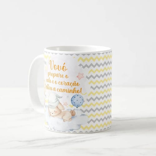 Caneca Surpresa Gravidez Grávida Avó Vovó Estou a Caminho
