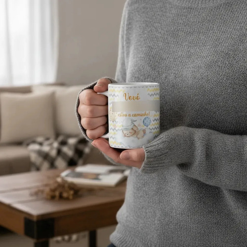 Caneca Surpresa Gravidez Grávida Avó Vovó Estou a Caminho