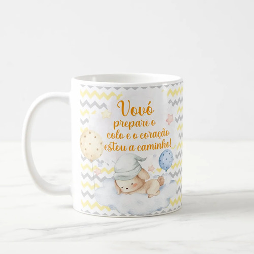 Caneca Surpresa Gravidez Grávida Avó Vovó Estou a Caminho