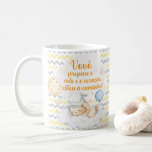 Caneca Surpresa Gravidez Grávida Avó Vovó Estou a Caminho