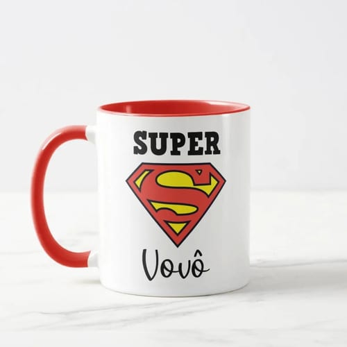 Caneca Divertida de Presente Personalizado para o Super Vovô