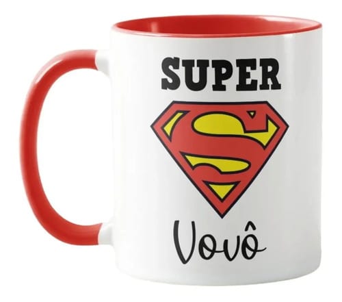 Caneca Divertida de Presente Personalizado para o Super Vovô - Família (Avô)