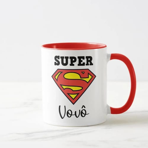 Caneca Divertida de Presente Personalizado para o Super Vovô
