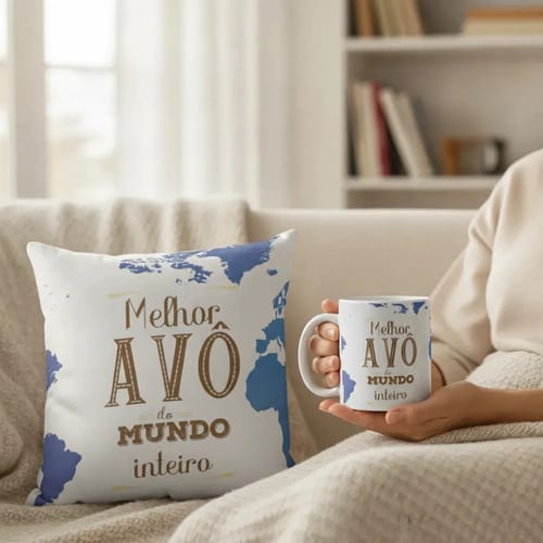 Kit Presente para o Dia dos Pais Melhor Avô do Mundo Inteiro