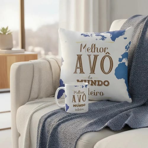 Kit Presente para o Dia dos Pais Melhor Avô do Mundo Inteiro - Família (Avô)