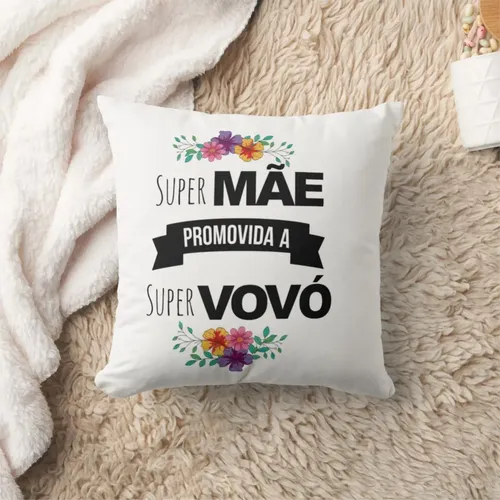Kit Caneca E Almofada Super Mãe Promovida A Super Vovó