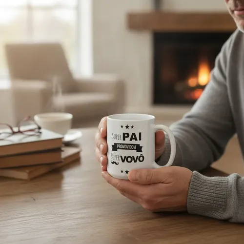 Caneca Revelação Dia Dos Pais Super Pai Promovido A Vovô
