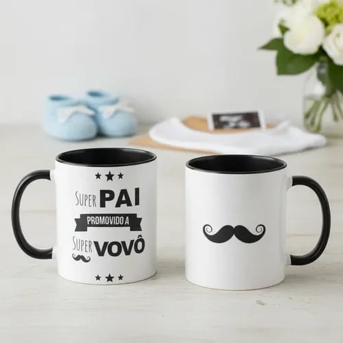 Caneca Presente Criativo Revelação Para Pai Promovido A Vovô - Anúncio de Gravidez (Avô)