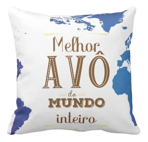 Almofada Presente Divertido para Melhor Avô do Mundo Inteiro - Família (Avô)