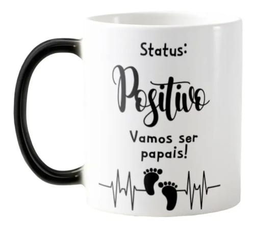 Caneca Mágica Presente Anúncio Gravidez Positivo Família - Anúncio de Gravidez (Pai)