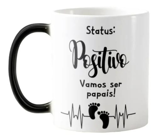 Caneca Mágica Presente Anúncio Gravidez Positivo Família - Anúncio de Gravidez (Pai)