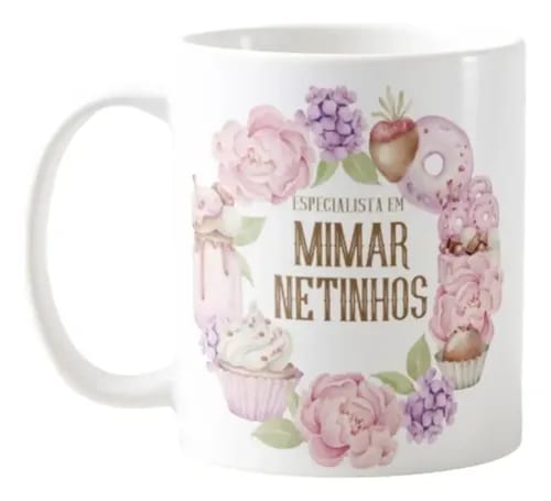 Kit Avó Presente para Vovó Presente Caneca e Almofada Vó Vo