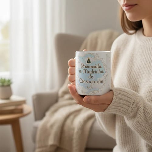 Caneca Personalizada Madrinha de Consagração Xicara Batizado