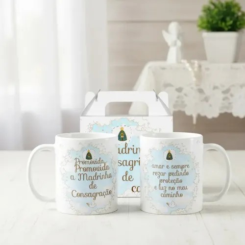 Caneca Personalizada Madrinha de Consagração Xicara Batizado - Batizado (Madrinha de Consagração)