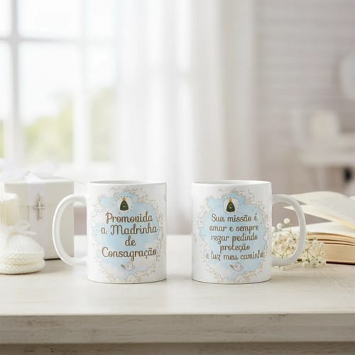 Caneca Personalizada Madrinha de Consagração Xicara Batizado