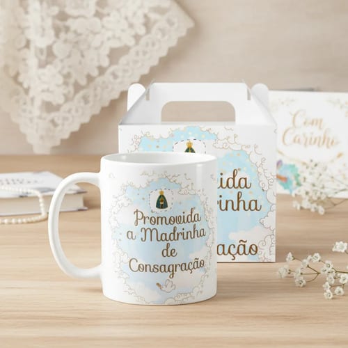 Caneca Personalizada Madrinha de Consagração Xicara Batizado