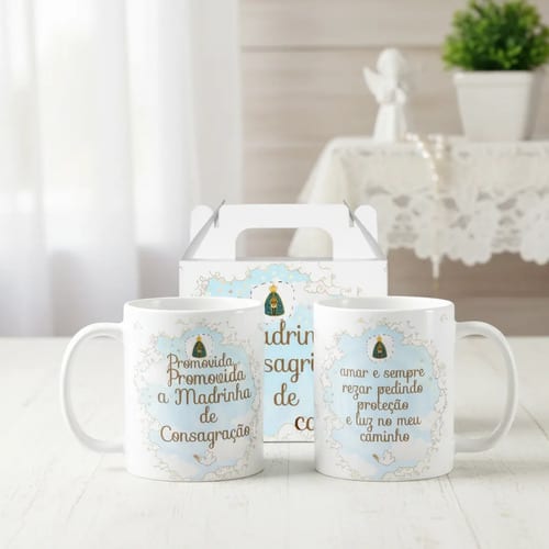 Caneca Personalizada Madrinha de Consagração Xicara Batizado - Batizado (Madrinha de Consagração)