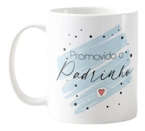 Caneca Convite Para Padrinho Batizado Crisma Casamento - Casamento (Padrinhos)
