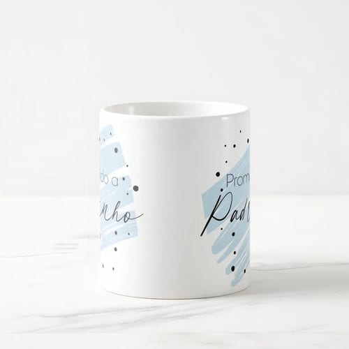 Caneca Convite Para Padrinho Batizado Crisma Casamento