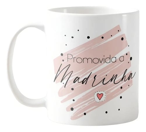 Caneca Convite para Madrinha Batizado Crisma Casamento - Casamento (Madrinhas)