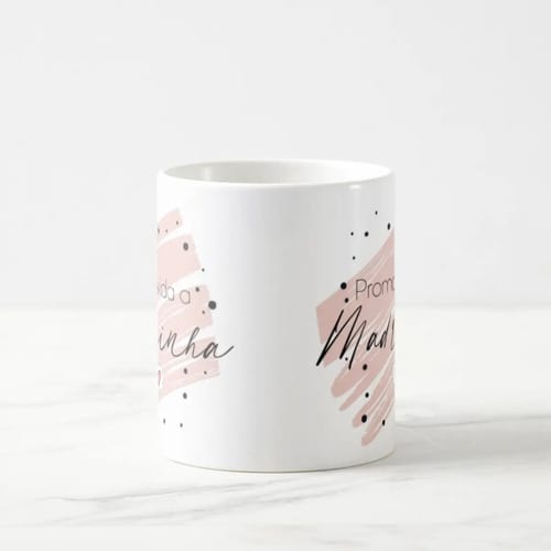Caneca Convite para Madrinha Batizado Crisma Casamento