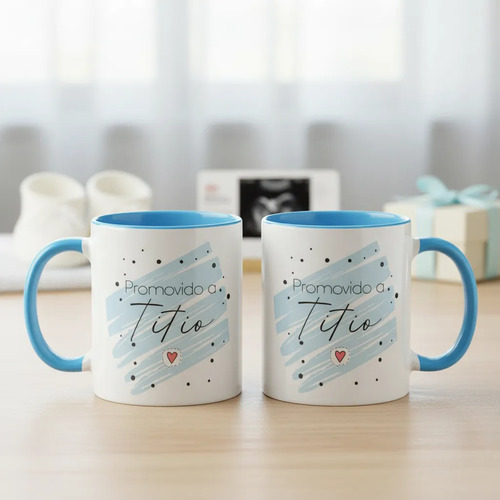 Conjunto 2 Canecas Revelação De Gravidez Para Titio E Titia