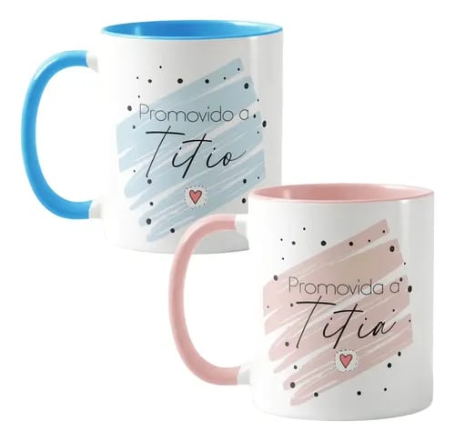 Conjunto 2 Canecas Revelação De Gravidez Para Titio E Titia