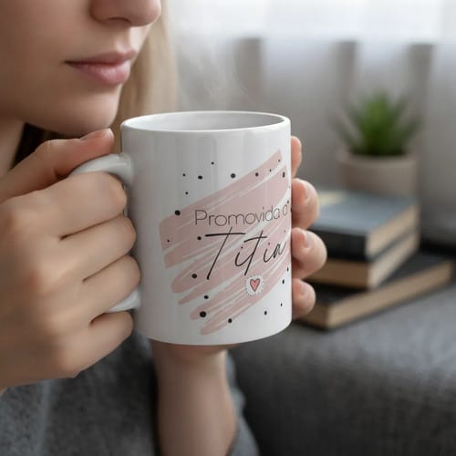 Caneca Presente Revelar Gravidez a Família Promovida a Tia