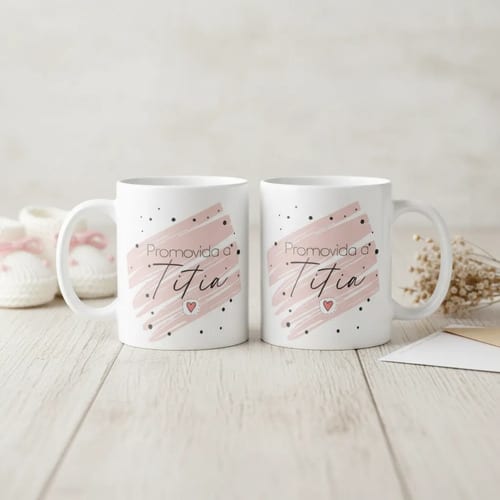 Caneca Presente Revelar Gravidez a Família Promovida a Tia - Anúncio de Gravidez (Tia)