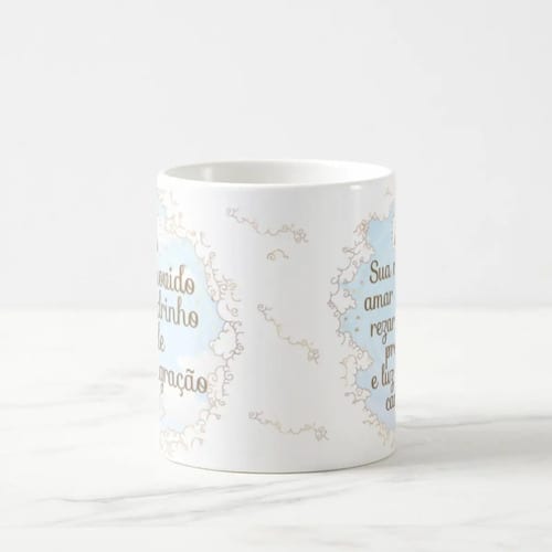 Caneca Personalizada Convite Padrinhos de Consagração | Lembrança de Batismo