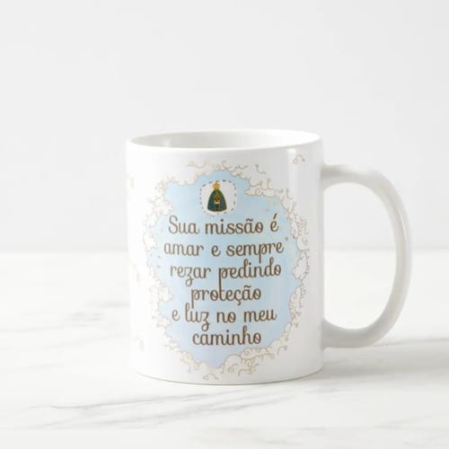Caneca Personalizada Convite Padrinhos de Consagração | Lembrança de Batismo