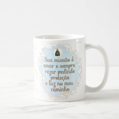 Caneca Personalizada Convite Padrinhos de Consagração | Lembrança de Batismo
