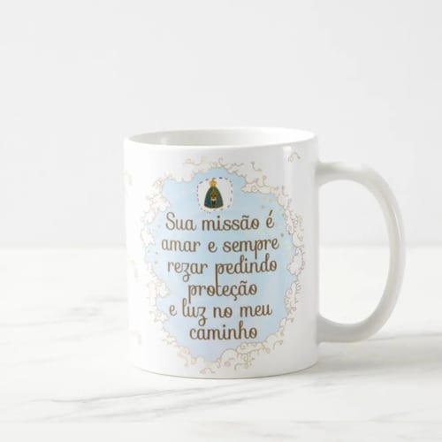 Caneca Personalizada Convite Padrinhos de Consagração | Lembrança de Batismo
