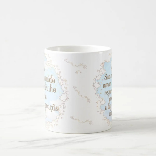 Caneca Personalizada Convite Padrinhos de Consagração | Lembrança de Batismo