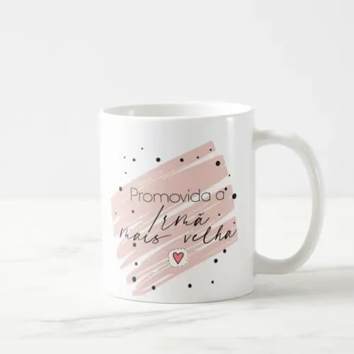 Caneca Irmã Mais Velha Presente Anúncio Gravidez Revelação para Irmã Mais Velha